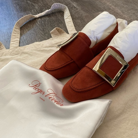 ROGER VIVIER Sue Suede Loafer size 35 1/2 - Picture 1 of 5